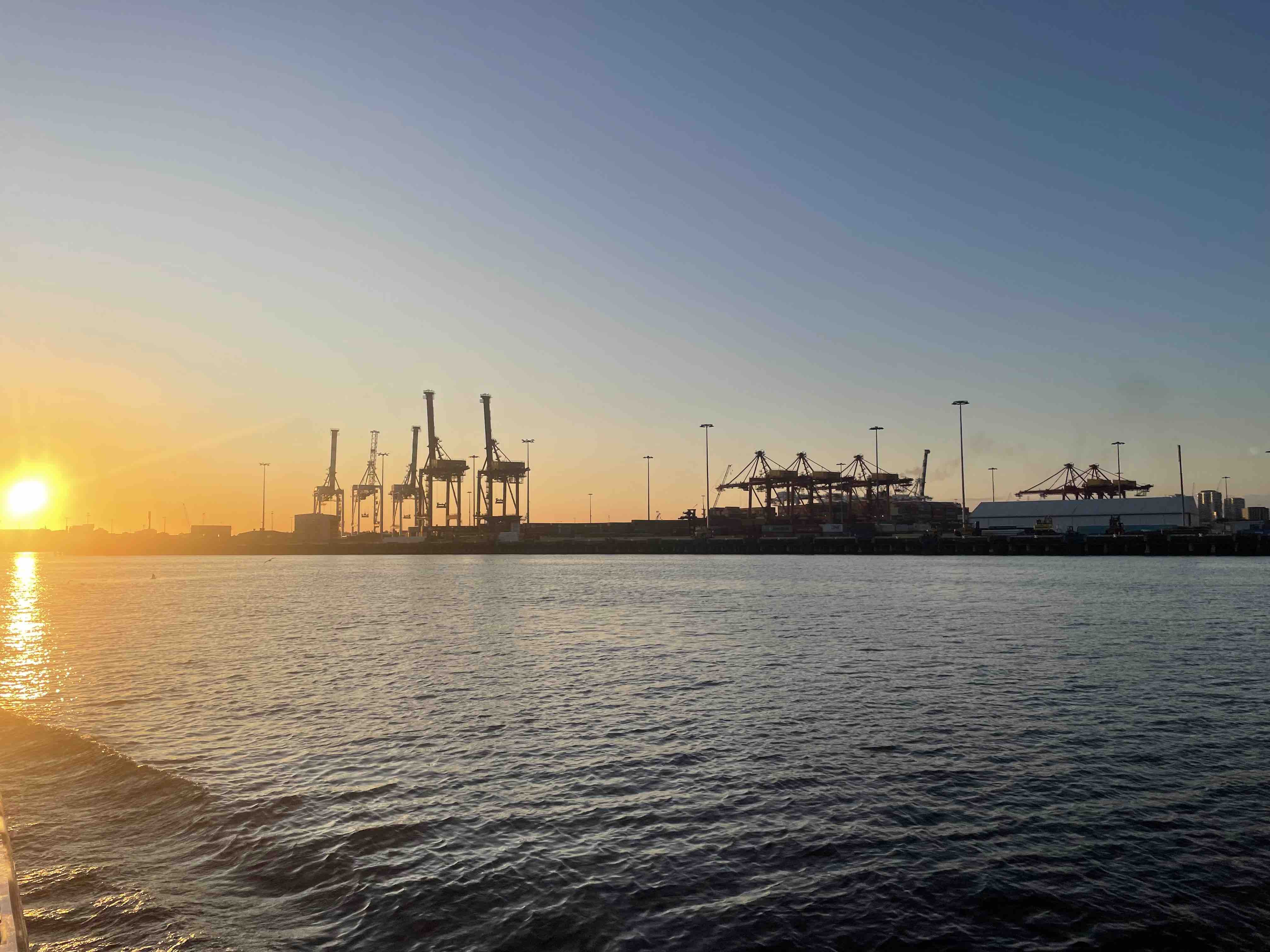 Melbourne dock sunset